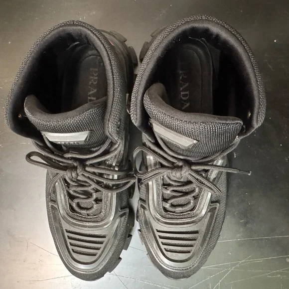 Prada Black Rugged Sneakers prada unveils the Speedrock Collection, a bold alpine  main image 4